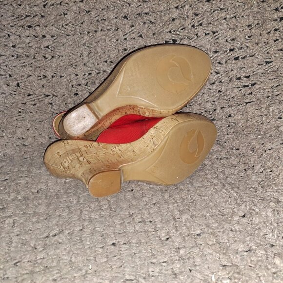 FRANCESCO MORICHETTI-Platform Wedge Sandal-Red Patent Leather-Sz 36-Excellent - Picture 7 of 7